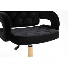 Kozmetická stolička Melisa velur Gold Black Kozmetické stoličky