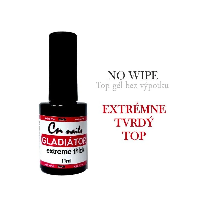 Gladiátor TOP gél NO WIPE 11ml CN nails Ukončovacie, vrchné gély Gladiátor TOP gél NO WIPE 11ml CN nails Ukončovacie, vrchné gély