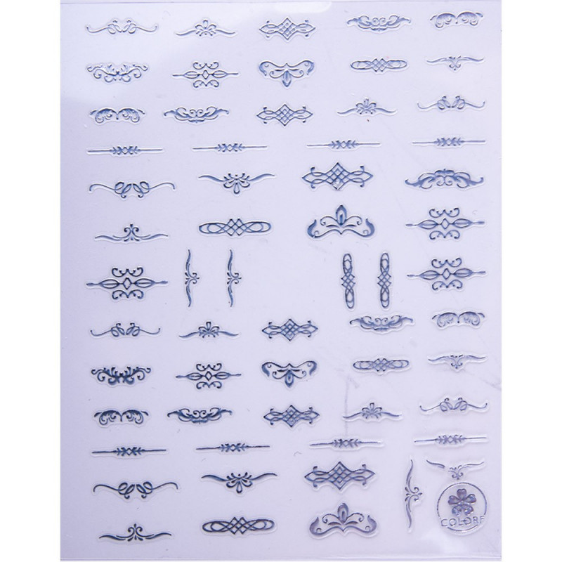 NR. CB175 Glamour nálepky na nechty Silver Kategórie NR. CB175 Glamour nálepky na nechty Silver Kategórie