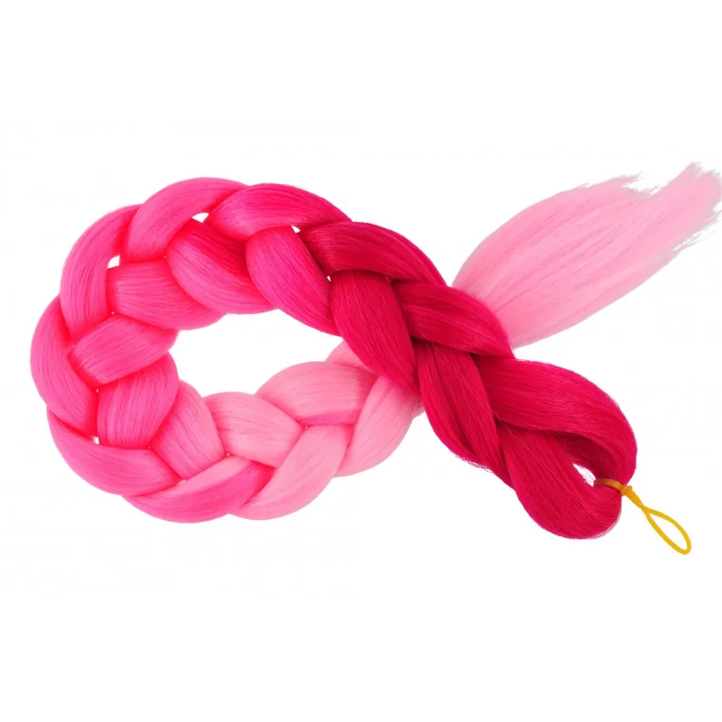 Kanekalon Tmavo ružovy - ružovy neon - baby pink Kanekalon trojfarebný