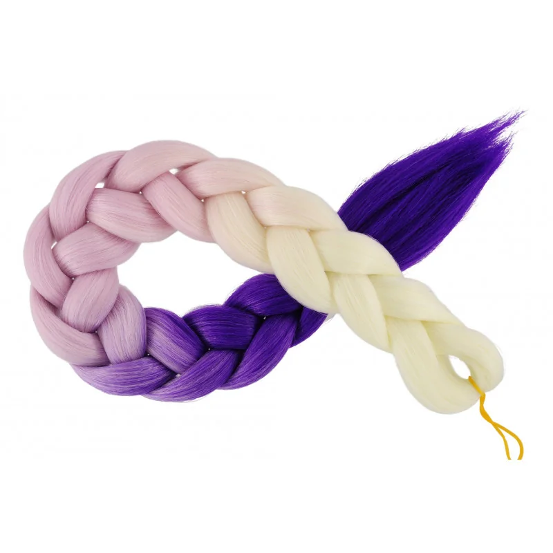 Kanekalon Blond - lila - neon fialova Kanekalon trojfarebný