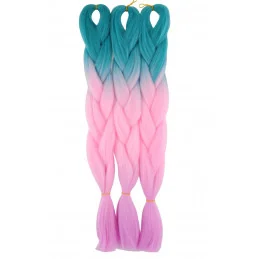 Kanekalon Tyrkysova - baby pink - lila Kanekalon trojfarebný