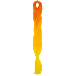 Kanekalon Pomarančova - sunquick - žlta Kanekalon trojfarebný