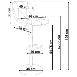 Barová stolička Gelado Black