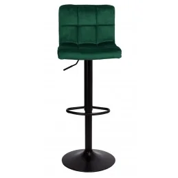 Barová stolička Velur Ados Green Mat