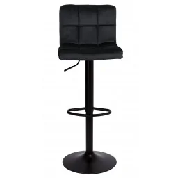 Barová stolička Velur Ados Black Mat
