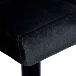 Barová stolička Velur Ados Black Mat
