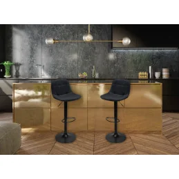 Barová stolička Velur Bella Mat Black