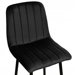 Barová stolička Velur Velvet Black