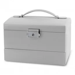 Kufrík na bižutériu sivy