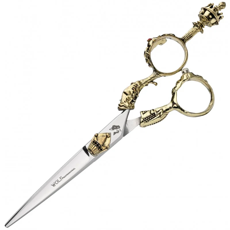 Kadernícke nožnice Wolf 6,0 Professional King Gold