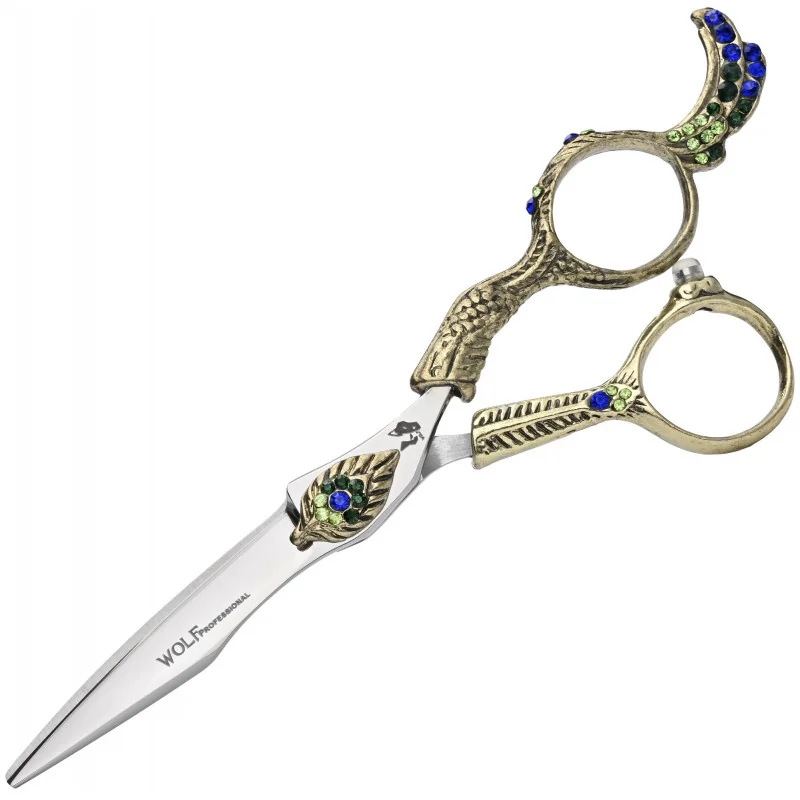 Kadernícke nožnice Wolf 5,5 Professional Flame