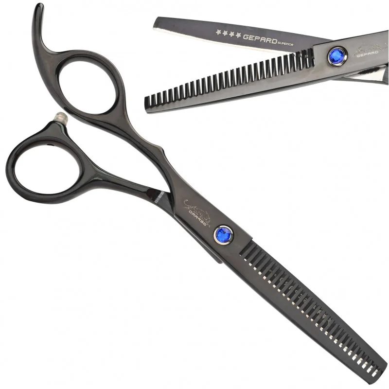 Kadernícke prestrihávacie nožnice Gepard 5,5 Superior Black