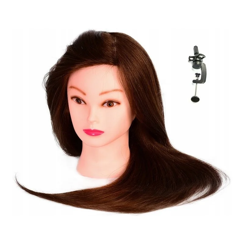 Cvičná kadernícka hlava Monica 100% Natur hair