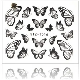 NR. STZ1016 Nálepky na nechty Motýle