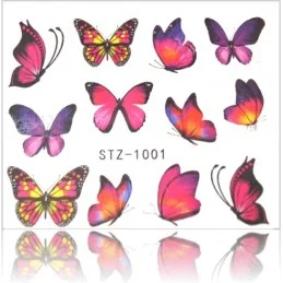 NR. STZ1001 Nálepky na nechty Motýle