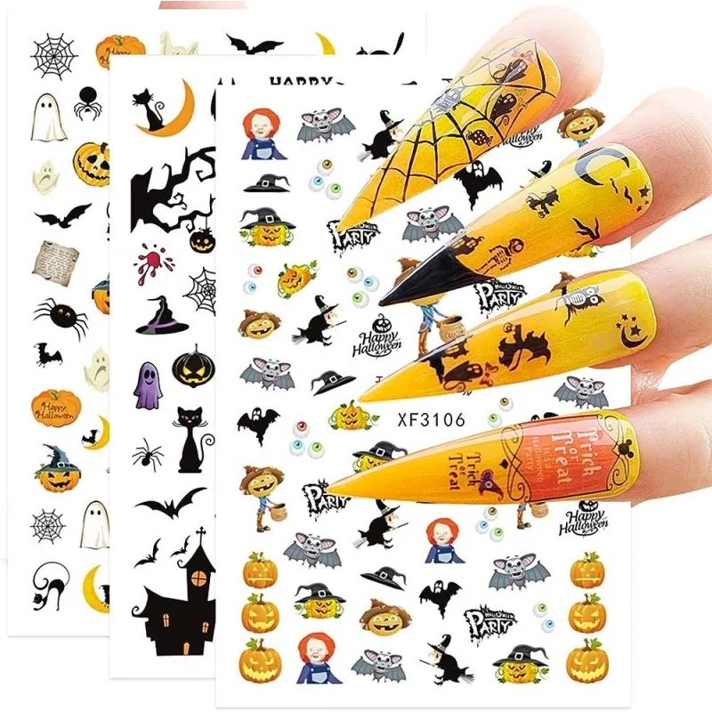 NR. XF3106 Halloween nálepky na nechty