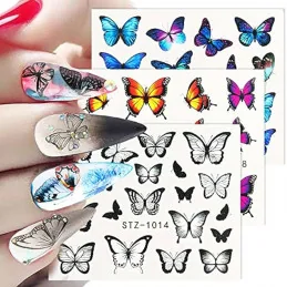 NR. STZ1014 Nálepky na nechty Motýle