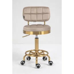 Kozmetická stolička Armani Velur Gold Cappucino