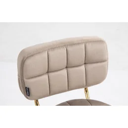 Kozmetická stolička Armani Velur Gold Cappucino