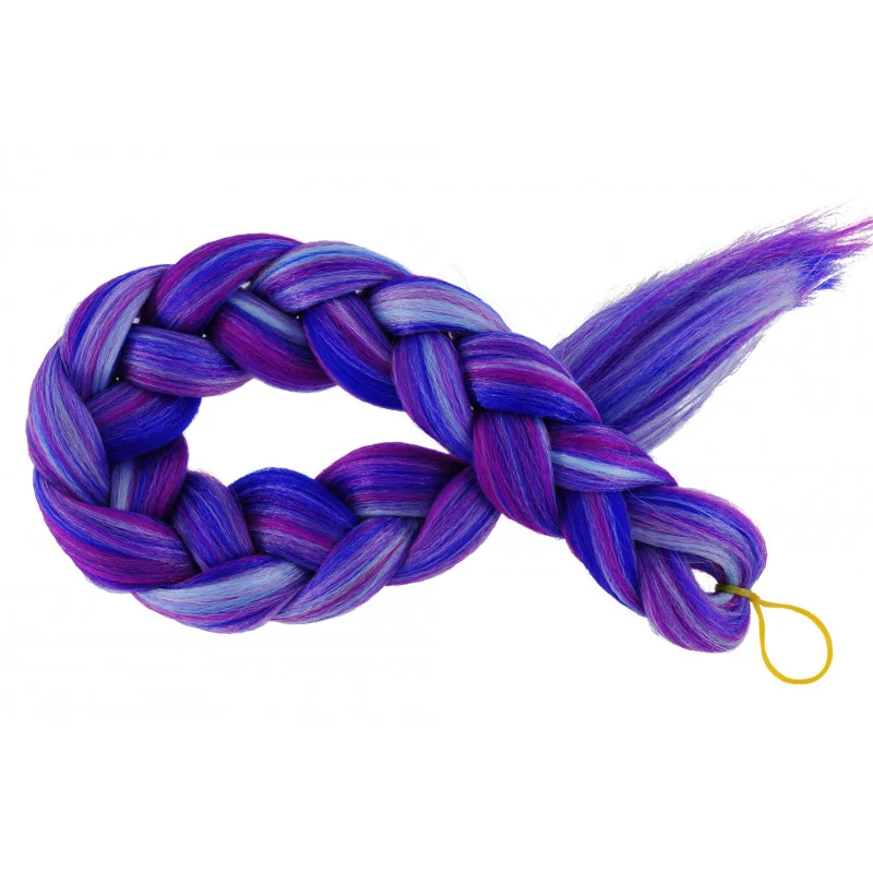 Kanekalon Melange Tmavo modrá - bledo modrá - fuksia