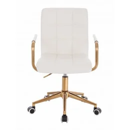 Pracovná stolička na kolieskach Lili Gold White