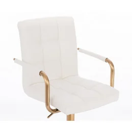 Pracovná stolička na kolieskach Lili Gold White