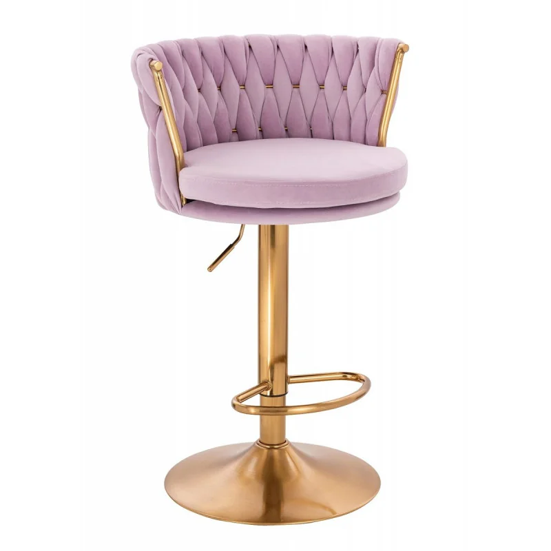 Barová otočná stolička Baroko velur Vres