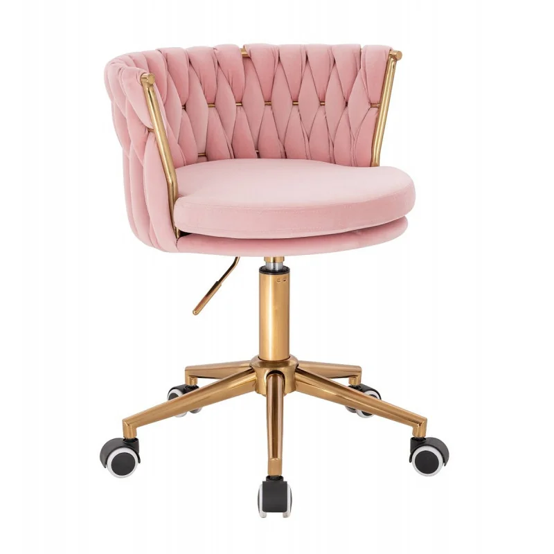 Otočná stolička na kolieskach Baroko Velur Puder