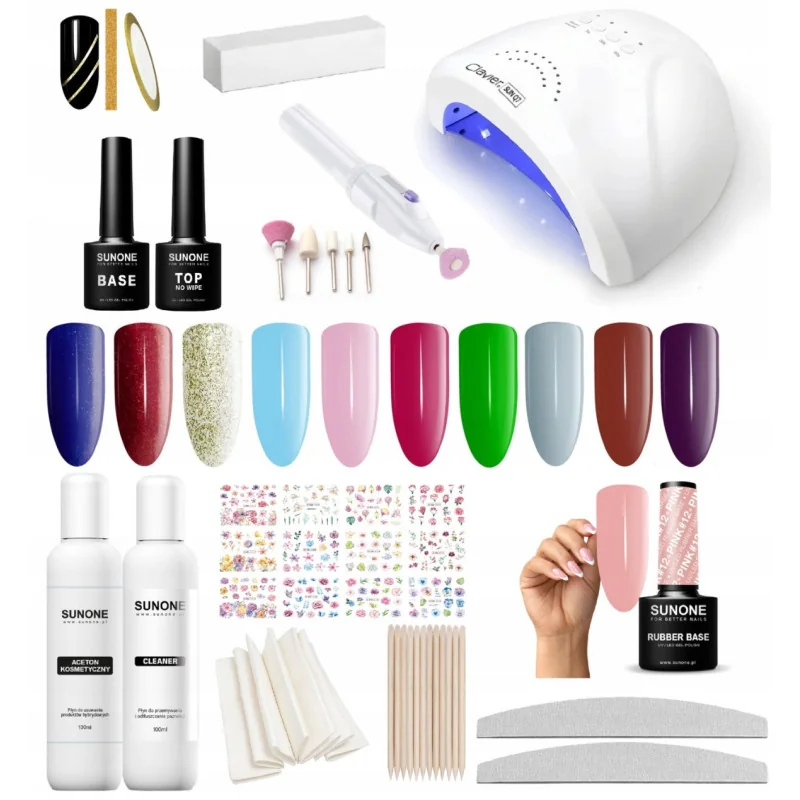 Gel lak sada s lampou a bruskou
