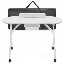 Skladací manikérsky stôl s taškou a zásuvkou | Mobilný salón