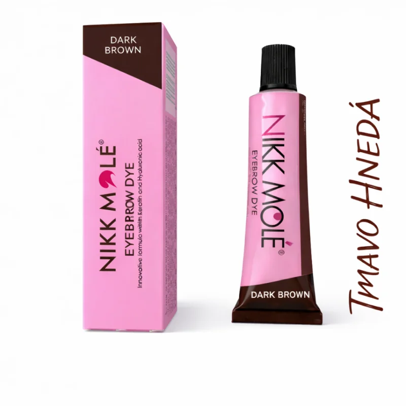 Tmavo hnedá farba na obočie a riasy Nikk Molé