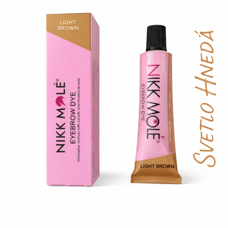 Svetlohnedá farba na obočie a riasy Nikk Molé svetlo hnedá