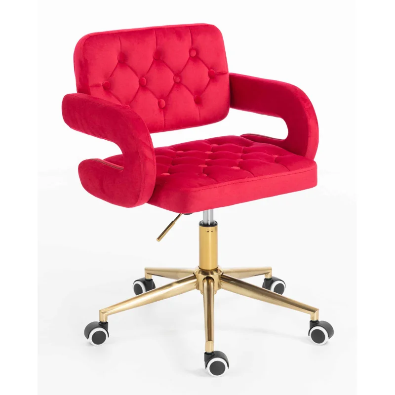 Kozmetická stolička Melisa velur Gold Fuksia