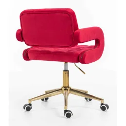 Kozmetická stolička Melisa velur Gold Fuksia