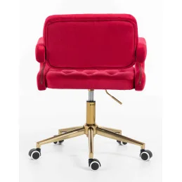 Kozmetická stolička Melisa velur Gold Fuksia