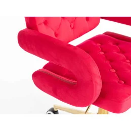 Kozmetická stolička Melisa velur Gold Fuksia