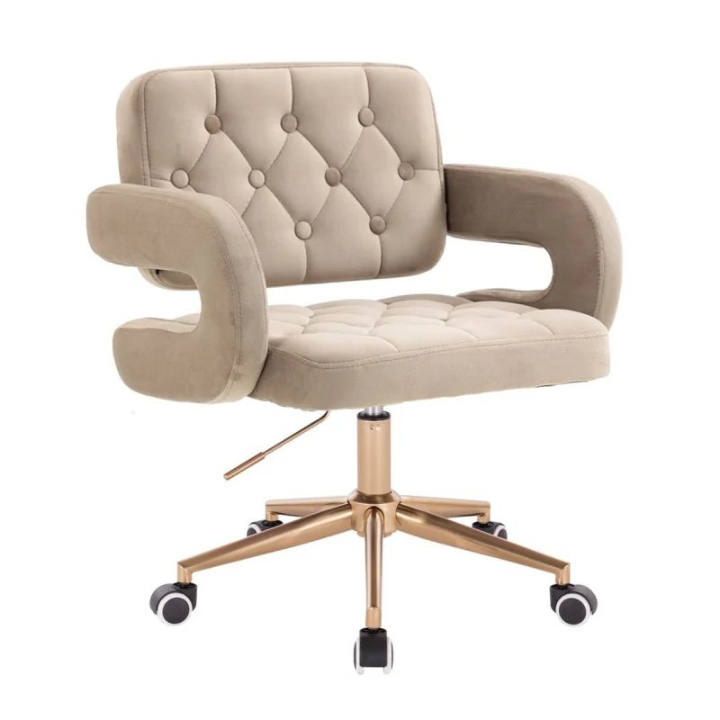 Kozmetická stolička Melisa velur Gold Green