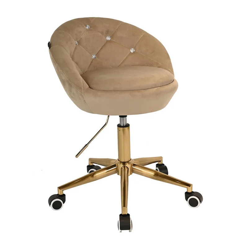 Stolička Caramela Velur Gold Black