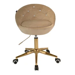 Stolička Caramela Velur Gold Black