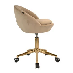 Stolička Caramela Velur Gold Black