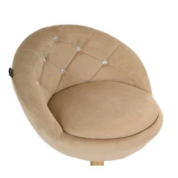 Stolička Caramela Velur Gold Black