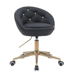 Stolička Caramela Velur Gold Fuksia