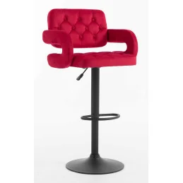 Barová stolička Melisa Mat Velur Fuksia
