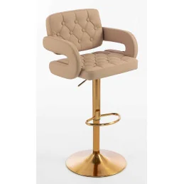 Barová stolička Melisa Gold Velur Grafit