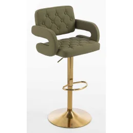 Barová stolička Melisa Gold Velur Silver