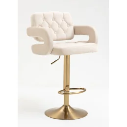 Barová stolička Melisa Gold Velur Green