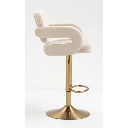 Barová stolička Melisa Gold Velur Green