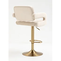 Barová stolička Melisa Gold Velur Green