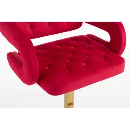 Barová stolička Melisa Gold Velur Fuksia